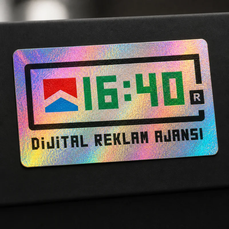 Hologram etiket — 16:40 Dijital logolu yanardöner güvenlik folyosu